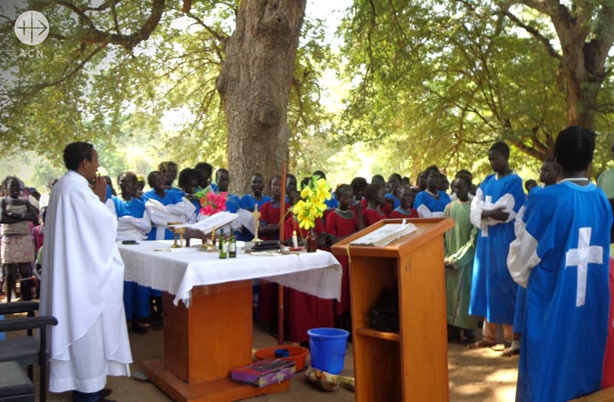 Holy Mass in at Akado village.