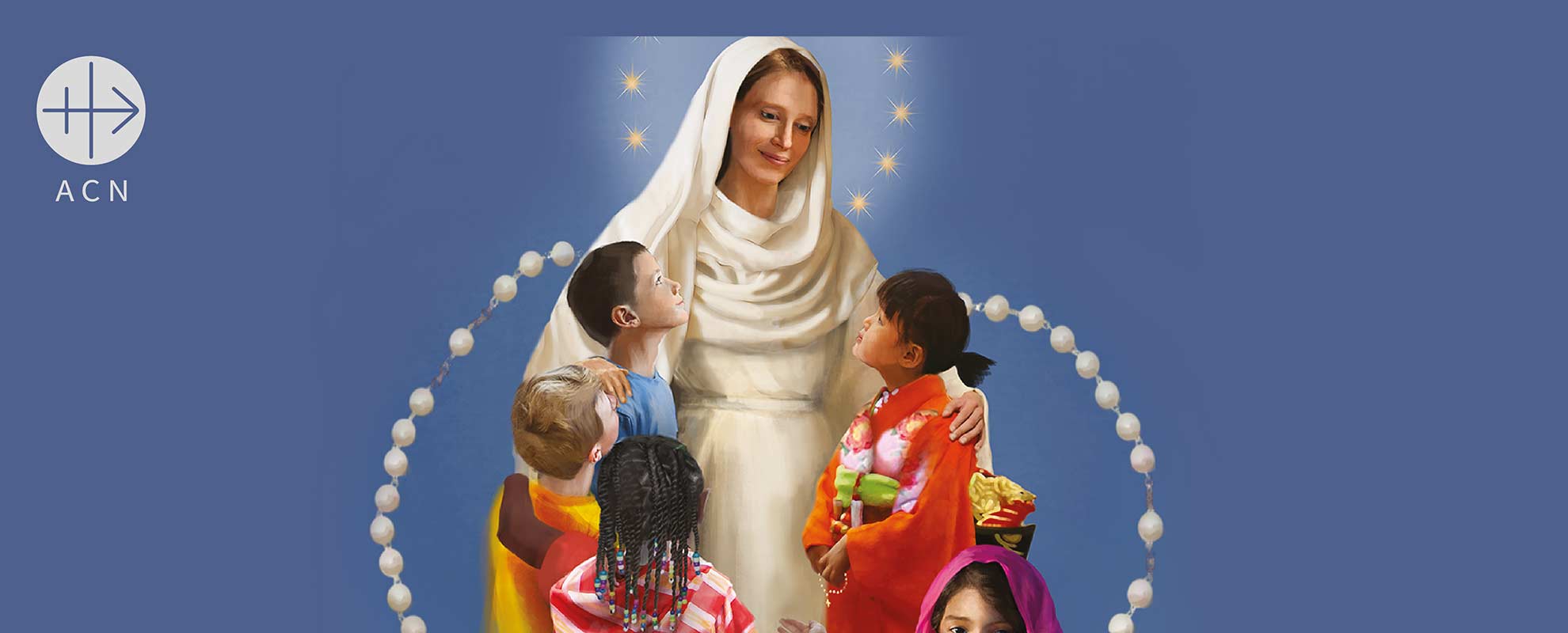 Children pray for peace in the world 2017