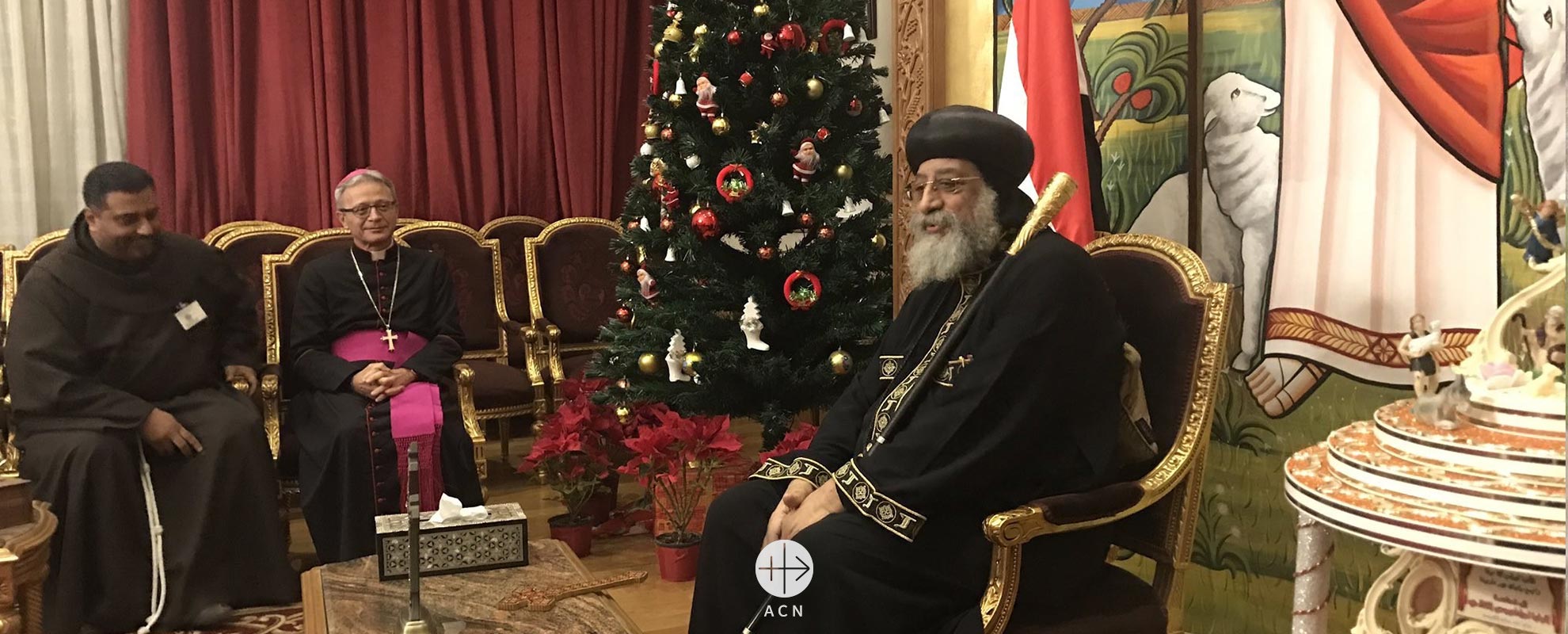 ACN delegation visits Egypt in solidarity with victims of islamic fundamentalism – meeting with Pope Tawadros II