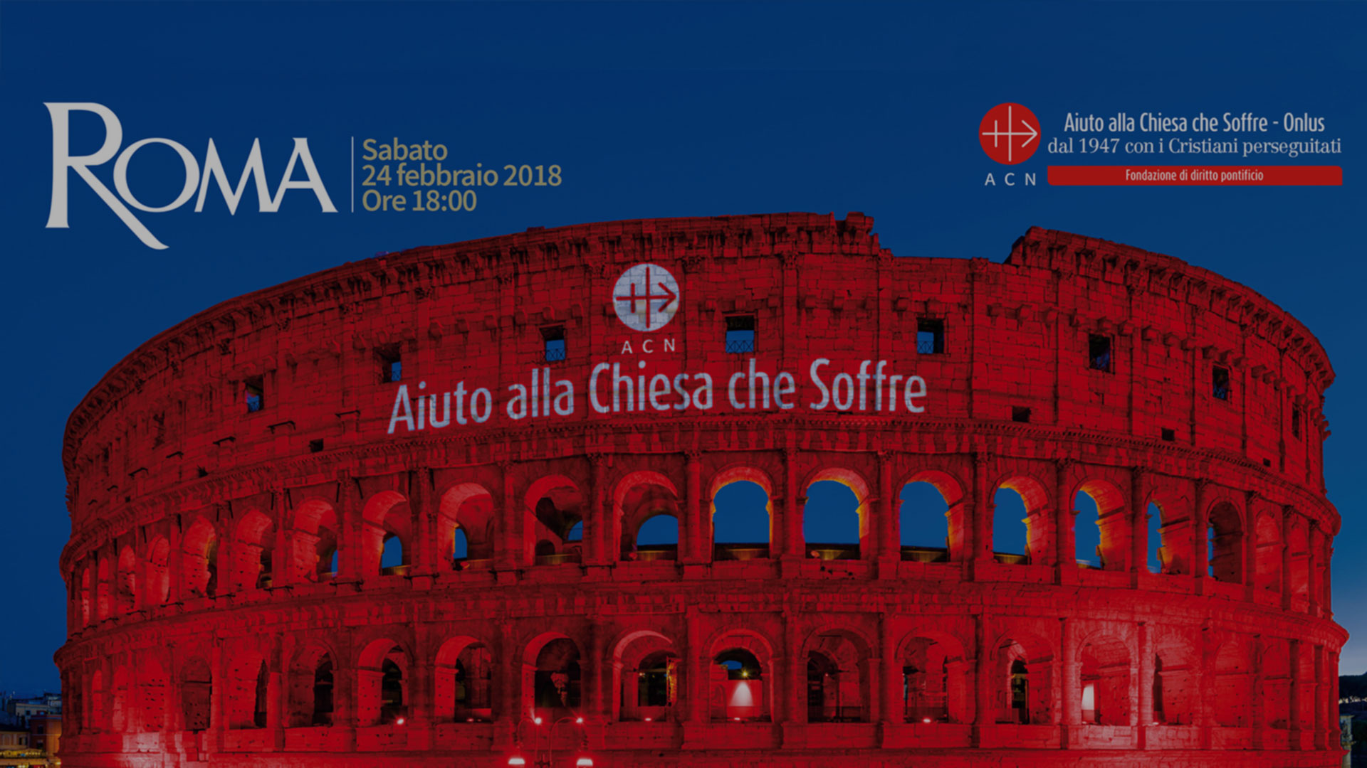 Silence and indifference help the persecutors. The Colosseum in red can help to open hearts and minds