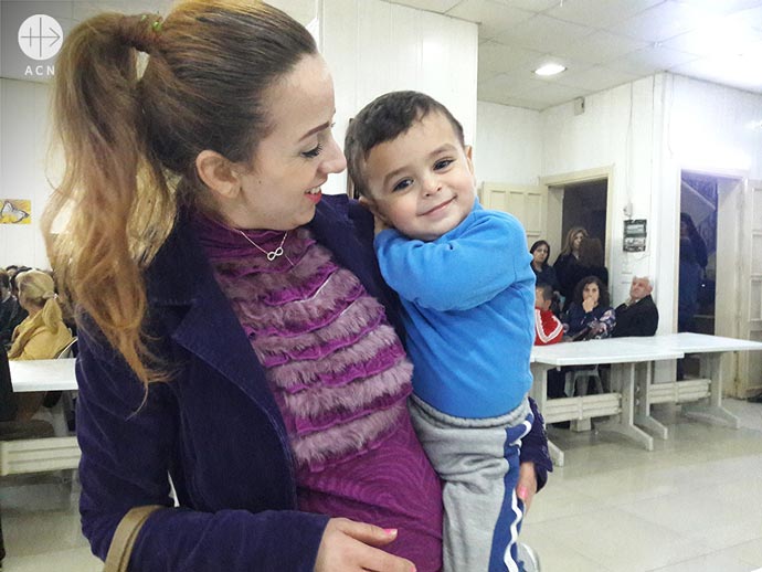 A mother with her son