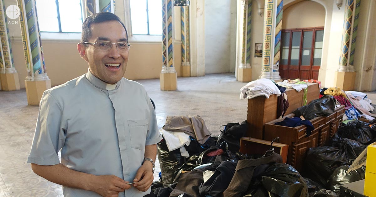 Good shepherd: Father Juan Carlos Cortez still in honeymoon with his priesthood