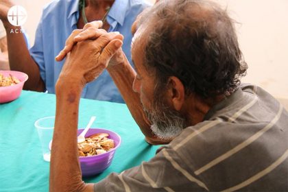 House of the Mercy for elderly people in Carupano, Venezuela. Everyday elderly people come here to get a warm meal organised by the diocese.