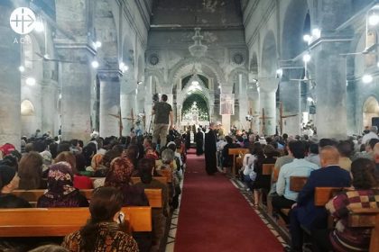 The ceremony was held at the Church of the Immaculate in Qaraqosh (Baghdeda), one of Iraq's largest churches.