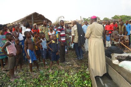 “And he taught them from the boat” (cf. Lk 5:3): Bishop Ernest Ngboko on one of the islands on the River Congo.