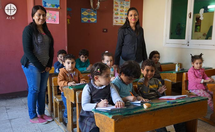 A library for young people in the Diakonia Development Center in Egypt