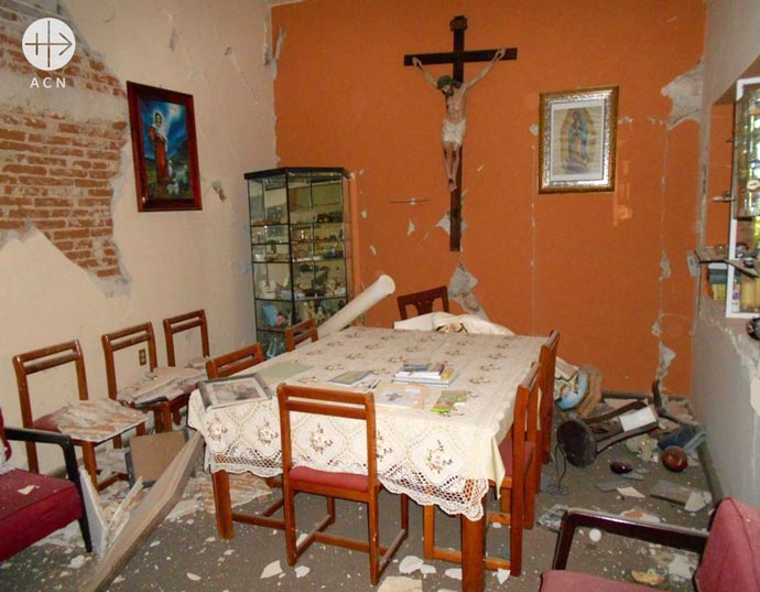 Repair of the mother house, the juniorado and the chapel after the earthquake of September 2017, Discípulas de Jesús Buen Pastor