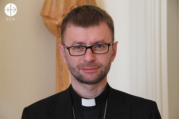 Mons. Edward Kawa, obispo auxiliar de la archidiócesis de Lviv, en Ucrania occidental.