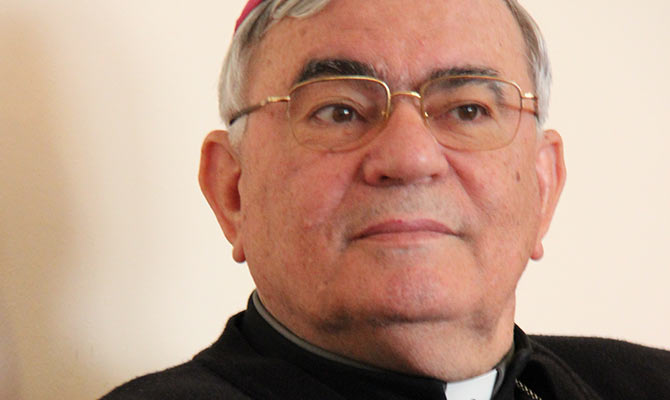 Mons. Marcuzzo, Vicario del patriarcado latino para Jerusalén y Palestina.
