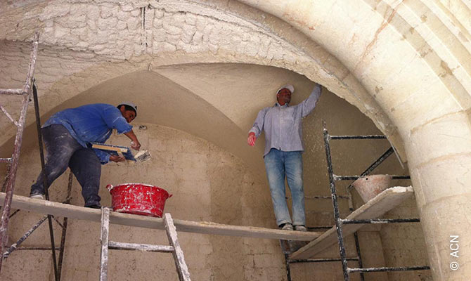 Restoration of the Maronite Cathedral of St Elias in Aleppo.
