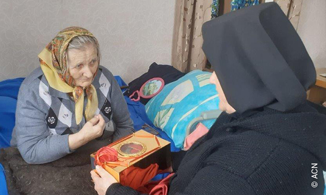 Religious sisters of the Diocese of St Joseph in Irkutsk care for the needy during the coronavirus pandemic.