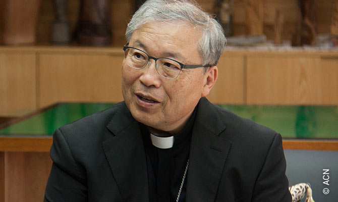 Cardinal Yeom Soo-jung, Archbishop of Seoul and the president of ACN KOREA.