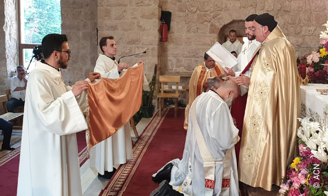 Ordination der Diakone Khalil Berkachy und Georges Daoud am 18. April 2020.