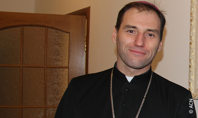 El presidente de la Conferencia Episcopal de Bielorrusia, Mons. Aleh Butkevich.