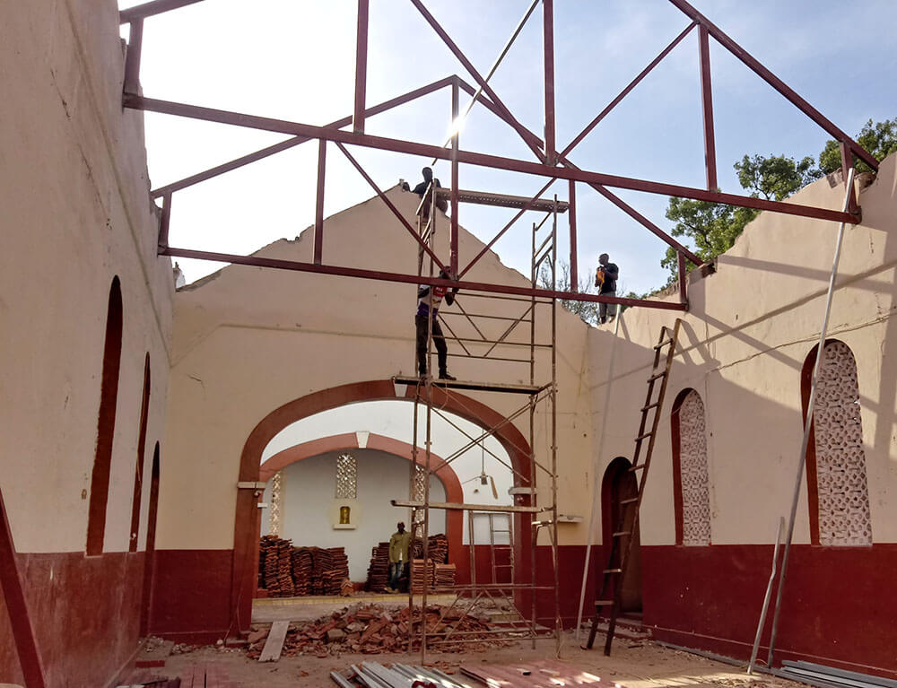 Refurbishing of the church in 2021 financed by ACN