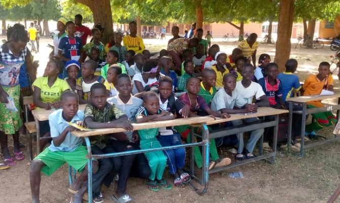 Displaced students in Burkina Faso