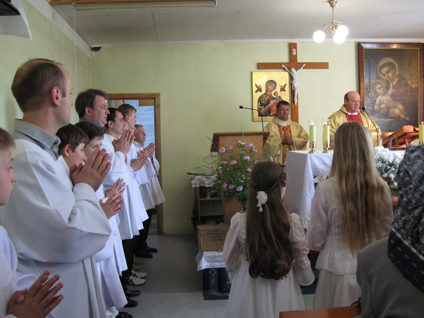 Mass in the parish of St. Anthony in Mohilev 
