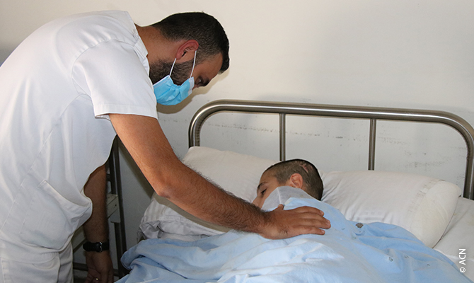 Care in the psychiatric hospital of the Franciscan Sisters of the Cross in Beirut.