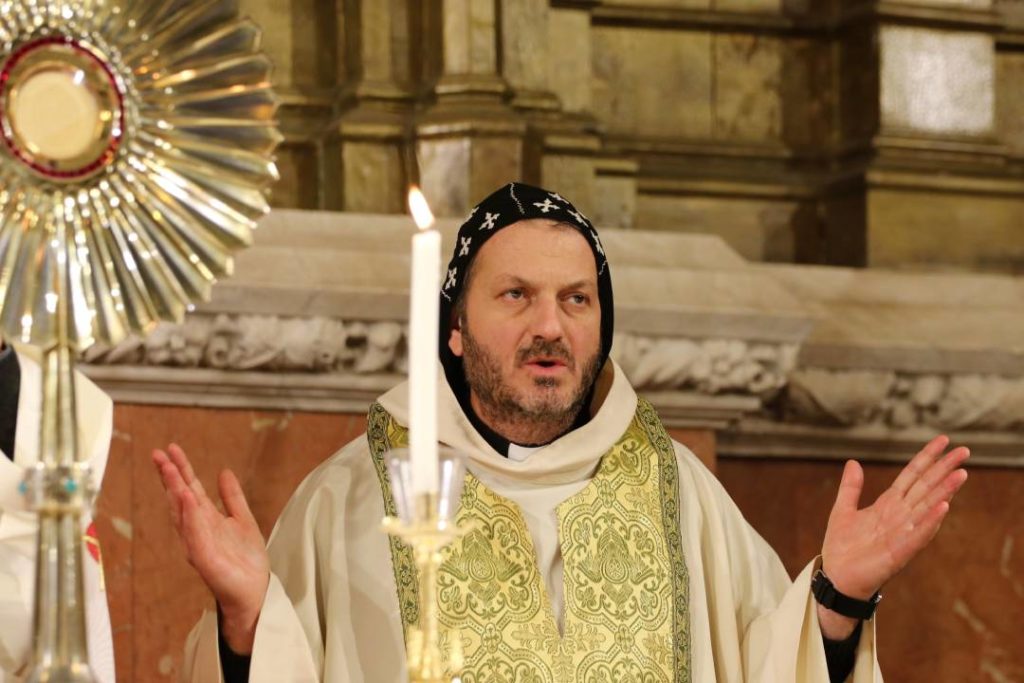 Father Jacques Mourad during the Night of witnesses