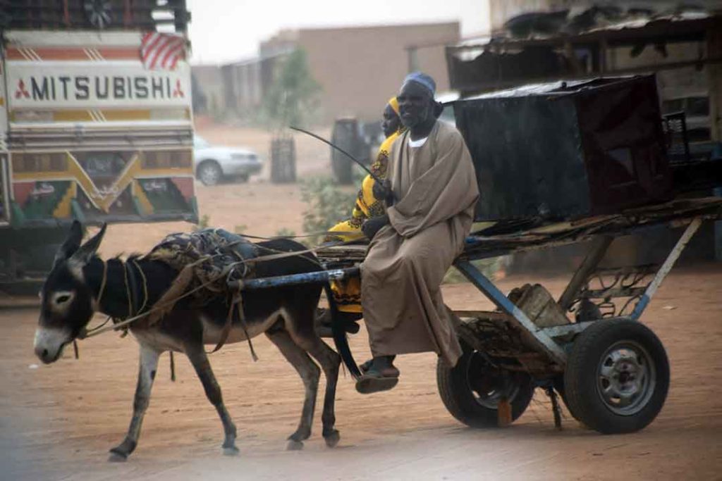 Vista de la calle en Sudán