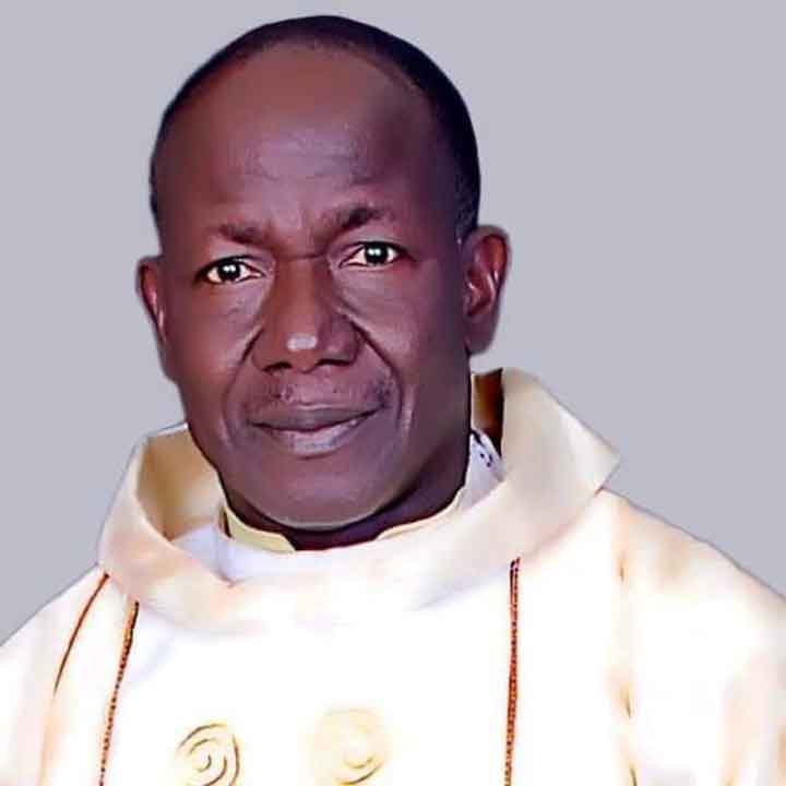 Fr. Isaac Achi who was reportedly burned by the unknown gunmen