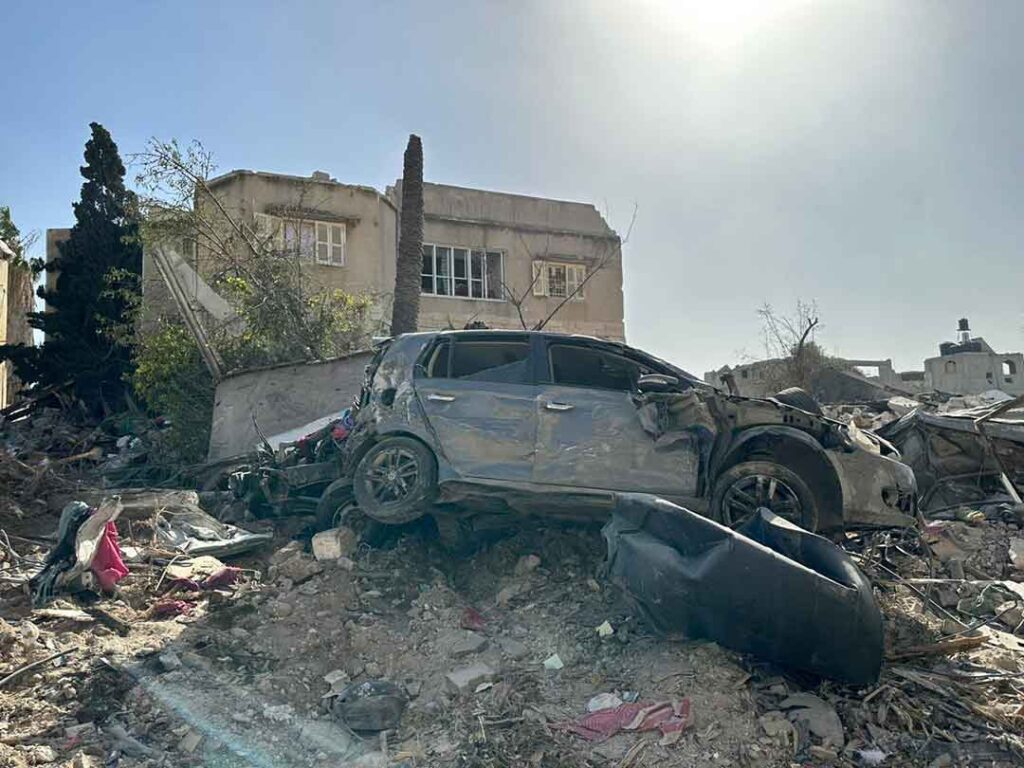Gaza, destrucción tras un bombardeo