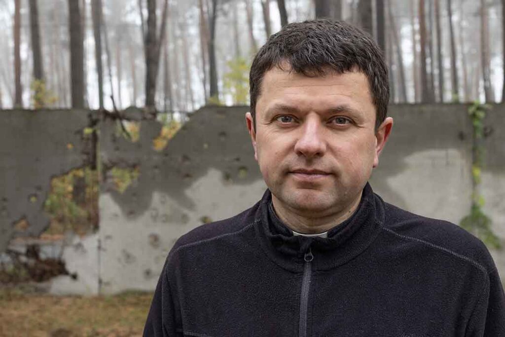 Father Ruslan Mykhalkiv, Rector of the Roman Catholic Major Theological Seminary of the Sacred Heart of Jesus in Vorzel, Kyiv Oblast.