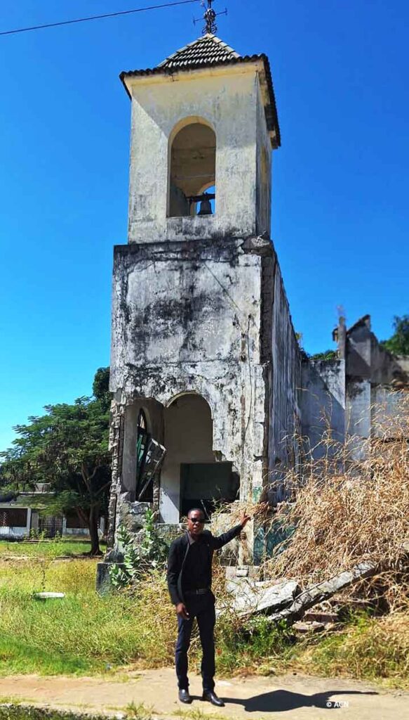 Les ruines de l'église de l'Immaculée Conception à Mocímboa