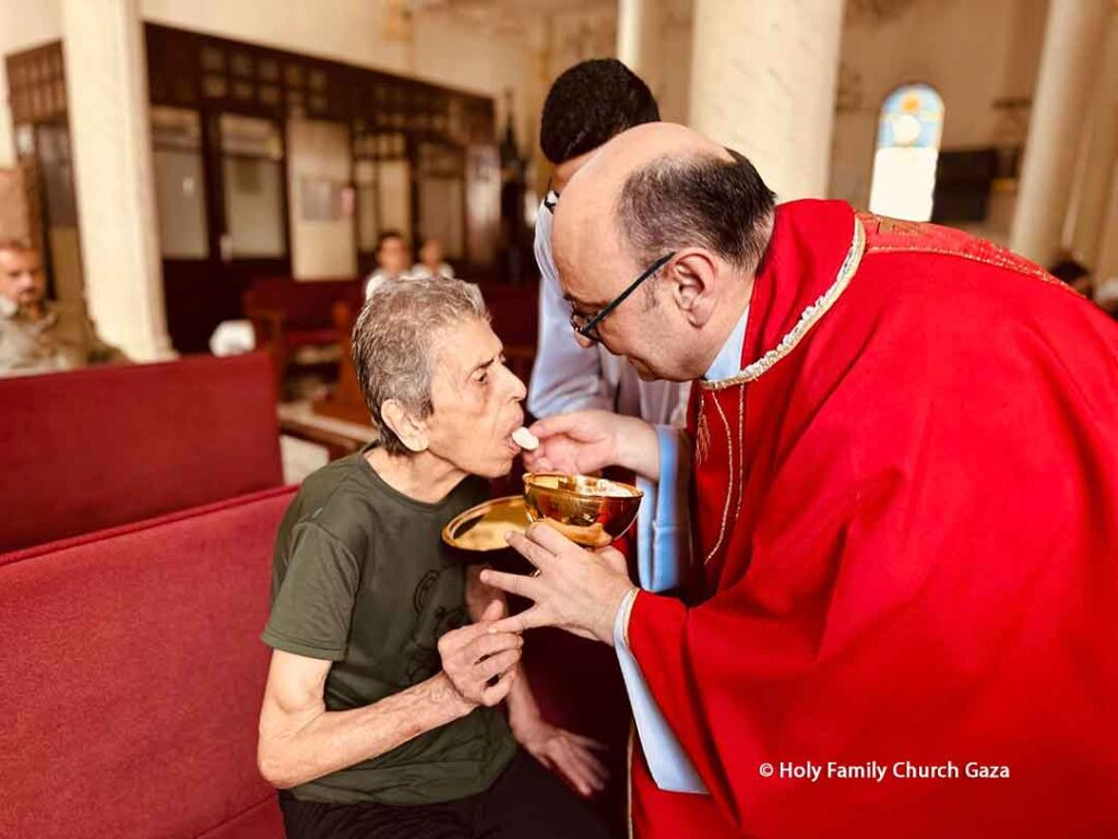 Despite the danger, the parish continues to hold daily mass, rosary and adoration