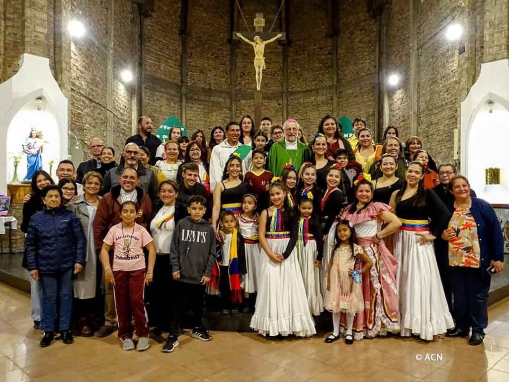 Misa nel Santuario de la Virgen de Luján, en la Basílica de Nuestra Señora del Socorro