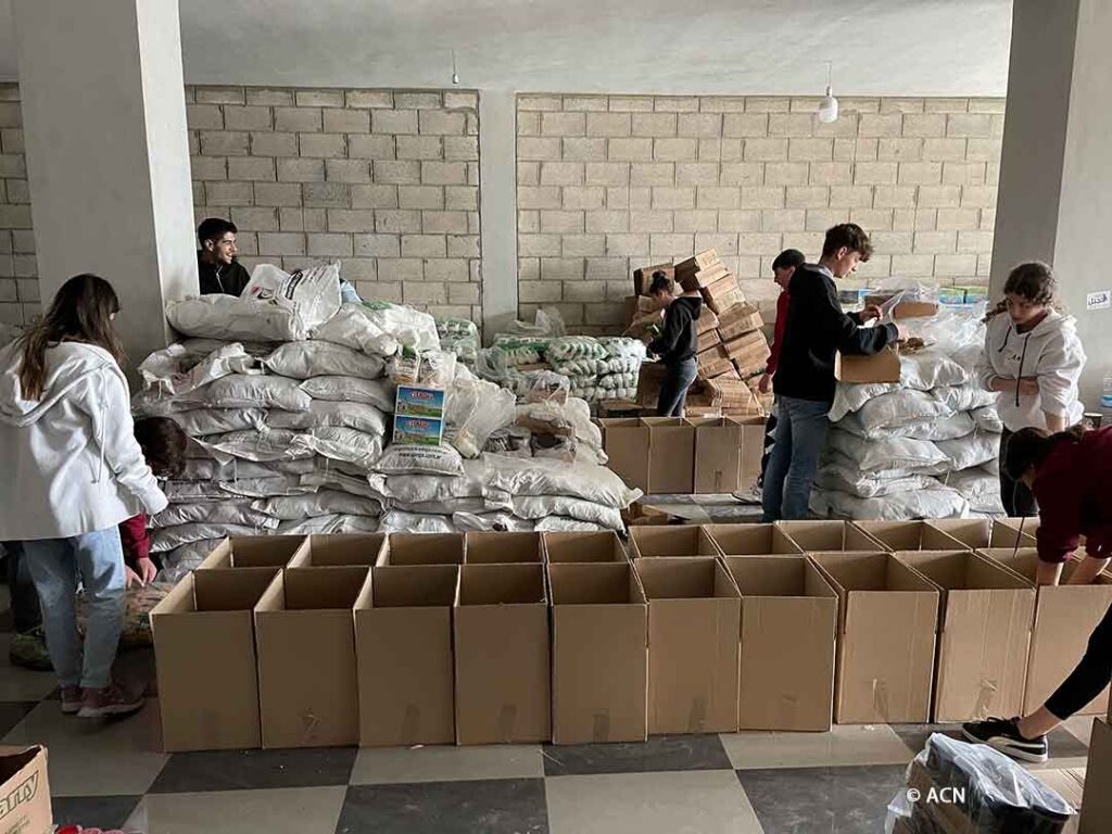 Food packages and hygiene products for families in the Maronite Diocese of Saida