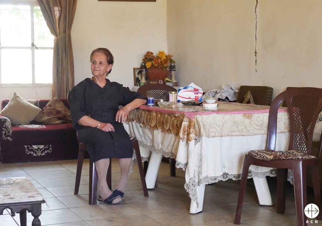 Naddaf dans sa maison de la vallée de la Beqaa