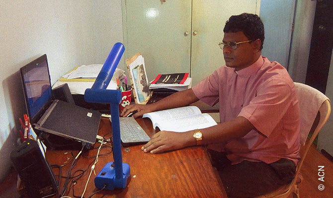 Fr. Anthony Hasdak received a five-semester scholarship to the University of Santo Tomas in Manila, Philippines.
