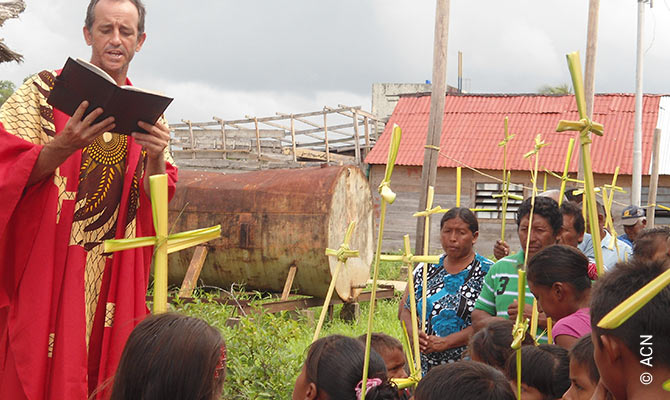 On Via Crucis, the Way of the Cross in Tucupita, Venezuela.