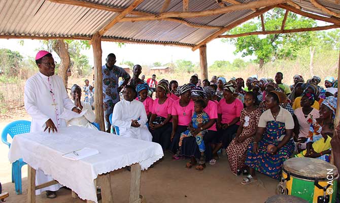 Mass with Bishop Vieira in Samai, Benin.